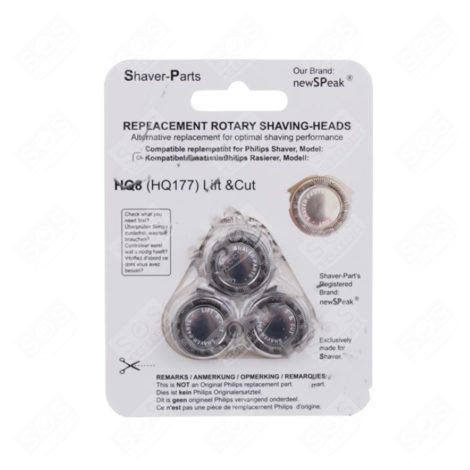 RAZOR HEADS WITH LIFT&AMP;CUT HOOK HQ8 ELECTRIC SHAVER - HQ8