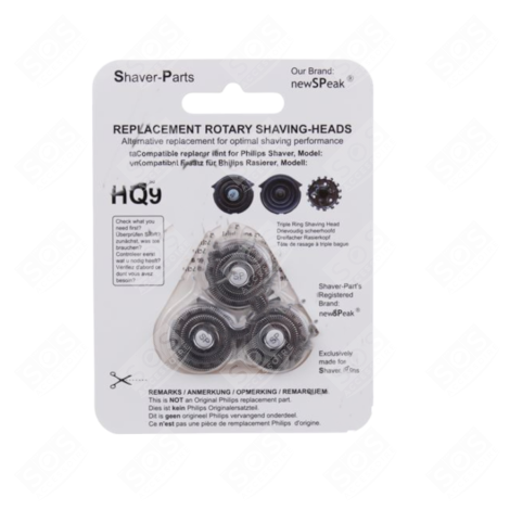 DOUBLE HOOK RAZOR HEADS HQ8 HQ9 HQ177 ELECTRIC SHAVER - HQ9