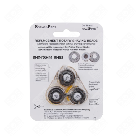 SH71 SH91 SH98 SHAVING HEADS ELECTRIC SHAVER - SH98