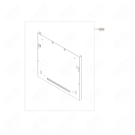 FRONT PANEL (REFERENCE K030) DISHWASHER - 3550DD1006G
