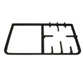 Gas grate, plate