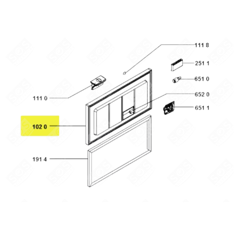FREEZER DOOR REFRIGERATOR, FREEZER - 481010447335
