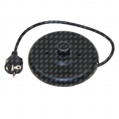 Black base with power cord