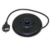 Black base with power cord