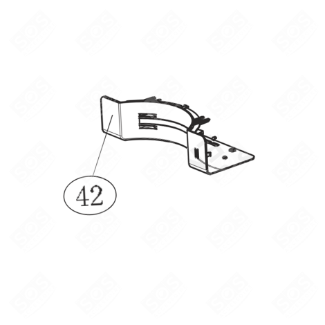 AERATION GRILLE REFRIGERATOR, FREEZER - 0060840841B, 49046235