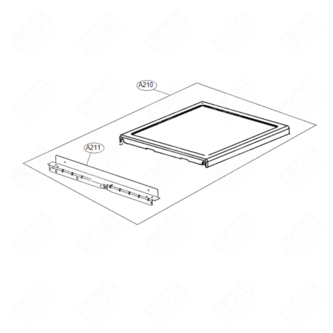 TOP LID (REFERENCE A210) WASHING MACHINES - AGU73708710
