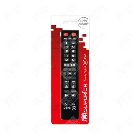 TÉLÉCOMMANDE TV SENIOR UNIVERSELLE TELEVISIONS / TVS - SIMPLYDIGITALTV