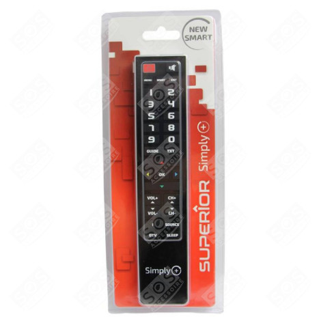 UNIVERSAL REMOTE CONTROL WITH LARGE BUTTONS TELEVISIONS / TVS - SUPERIORSIMPLY+