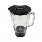 Complete blender jug 1.5L black glass