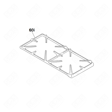 LEFT GRID (REFERENCE 60I) ELECTRIC / GAS HOBS - 91751867