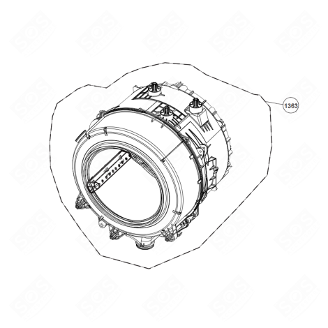 WASHER BLOCK (REFERENCE 1363) WASHING MACHINES - 2500706000