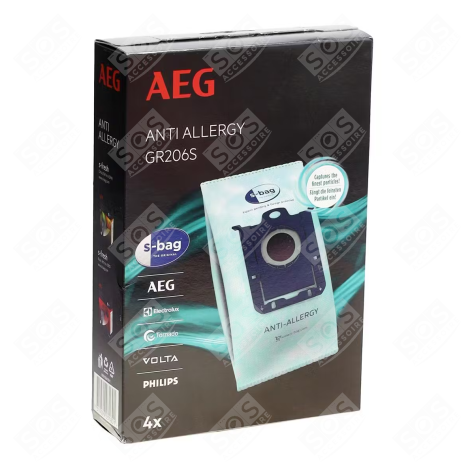 BOX OF 4 ANTI-ALLERGY BAGS VACUUM CLEANER  - 9001684761