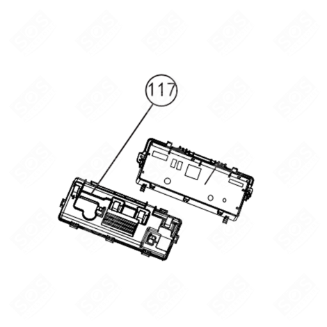 MODULE CASING TUMBLE DRYER - 49056185, 0180200410
