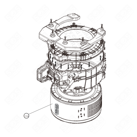 HALF TANK (REFERENCE 114) WASHING MACHINES - 49046352
