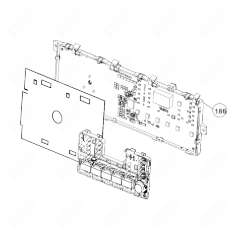 ELECTRONIC CARD, POWER MODULE (MARK 186) WASHING MACHINES - 2826930150