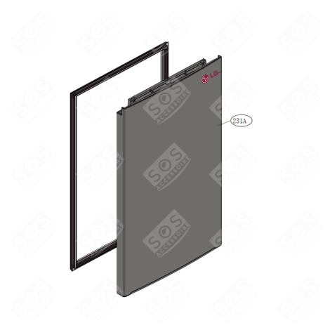 REFRIGERATOR DOOR (REFERENCE 231A) REFRIGERATOR, FREEZER - ADD76195975