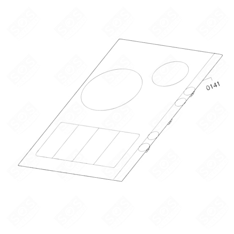 GLASS CERAMIC TOP (REFERENCE 0141) ELECTRIC / GAS HOBS - 00689613