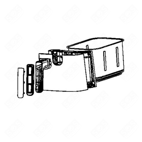RIGHT DRAWER ASSEMBLY ELECTRIC FRYERS - SS-9100056099, SS9100056099
