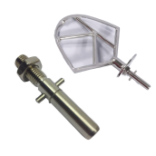 Stainless steel K beater with shaft and circlip