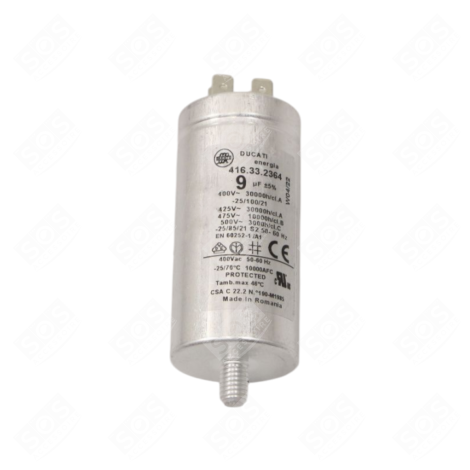 ORIGINAL 9 ΜF CAPACITOR FOR DRYER TUMBLE DRYER - 40016110