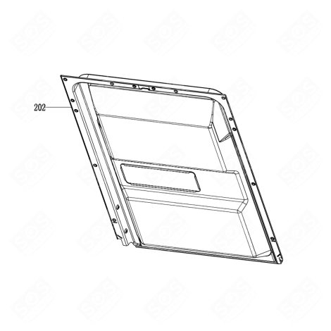 CONTRE PORTE AVEC JOINT DE BAS DE PORTE (REPÈRE 202) DISHWASHER - AS0043771, AS0042224