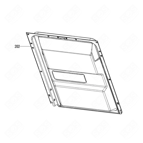 INNER DOOR WITH BOTTOM SEAL (REFERENCE 202) DISHWASHER - AS0043771, AS0042224