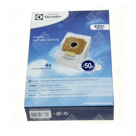 BOX OF 4 DUST BAGS + 1 FILTER VACUUM CLEANER  - 9002565449