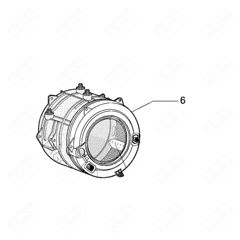 PLASTIC DRUM 58 WD MAX E DIR.INJ. WASHING MACHINES - C00630560