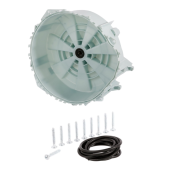 Rear detergent drawer