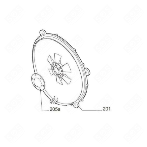 PANNEAU SUPPORT ARRIÈRE WASHING MACHINES - 70005194