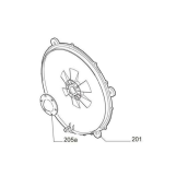 Rear support panel (reference 201)