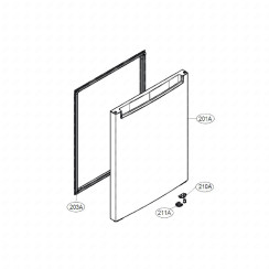 Door seal reference 203A (Freezer part)