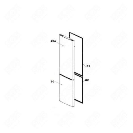 DOOR SEAL MARK 81 (REFRIGERATOR SECTION) REFRIGERATOR, FREEZER - 49124965, 70000342