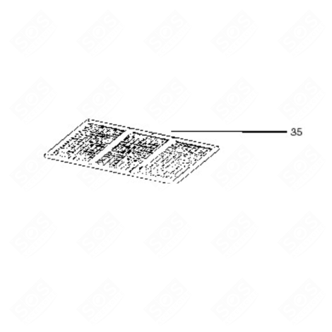 METAL FILTER (FAT) (ORIGINAL) EXTRACTOR HOOD - 131344