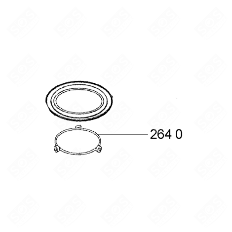 ORIGINAL TURNTABLE SUPPORT WITH WHEELS MICROWAVE OVENS - 481253578068