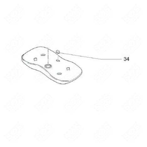 RC190A IRON SUPPORT FOOT STEAM IRONS / STEAM GENERATOR IRONS - 500586202