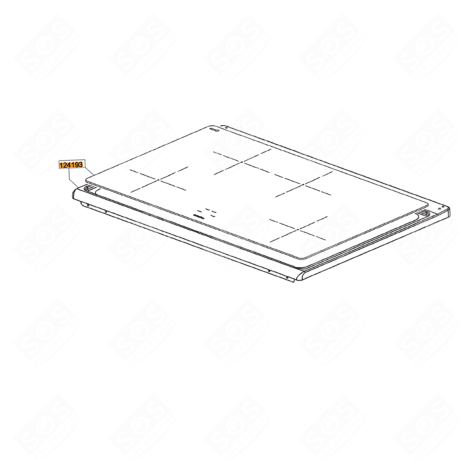 GLASS-CERAMIC TOP (PART NUMBER 124193) ELECTRIC / GAS HOBS - 692372635