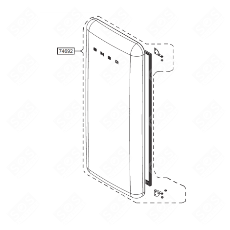 COMPLETE DOOR (REFERENCE 74692) REFRIGERATOR, FREEZER - 696135975, 696135822