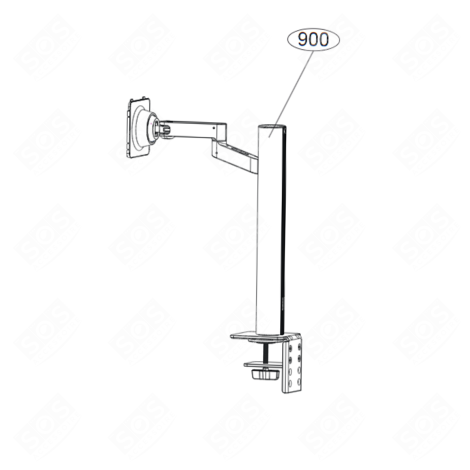 PIED ERGONOMIQUE (REPÈRE 900) TELEVISIONS / TVS - AAN77271521