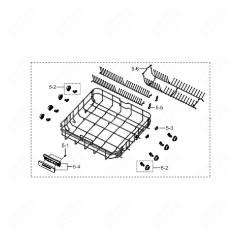 PANIER INFÉRIEUR D'ORIGINE DISHWASHER - DD82-01498A
