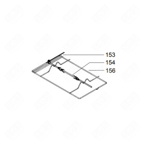 ORIGINAL OVEN PIN 60X90 (PART 154) GAS / ELECTRIC OVENS - 10002292
