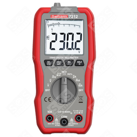 MULTIMETRE TRMS AC COMPACT D'ORIGINE ACCESSORIES AND MAINTENANCE  - SEFRAM7212