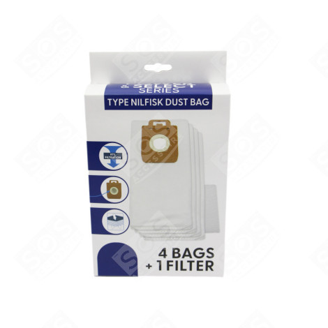 BOX OF 4 BAGS VACUUM CLEANER  - 1470416500, 128389187