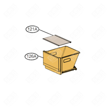 VEGETABLE DRAWER COVER (REFERENCE 121A) REFRIGERATOR, FREEZER - ACQ30340427