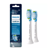 Set of 2 white sonic toothbrush heads