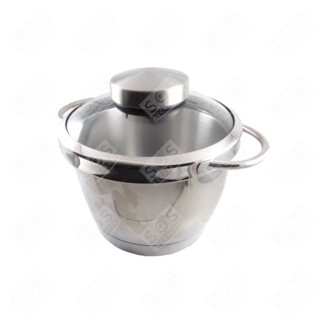 STAINLESS STEEL BOWL WITH LID FOOD PROCESSOR - 17524