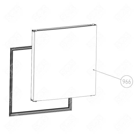 FREEZER DOOR (MARKER 966) REFRIGERATOR, FREEZER - 5945801300