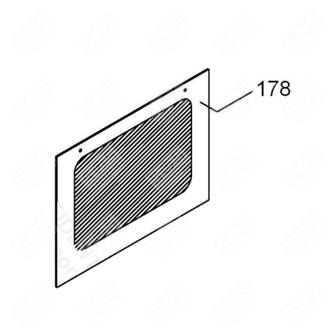 OUTER GLASS OF THE OVEN DOOR GAS / ELECTRIC OVENS - 42811177