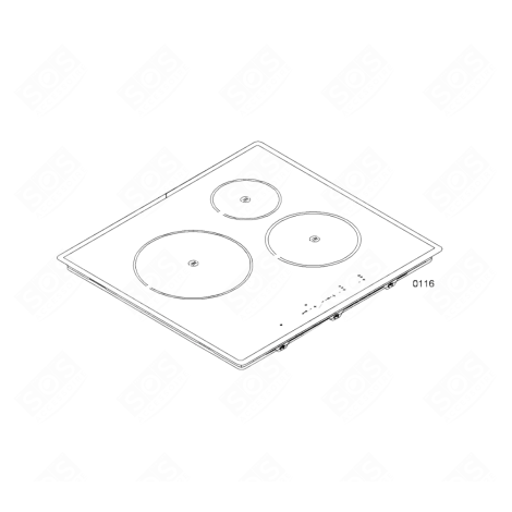 GLASS-CERAMIC TOP ELECTRIC / GAS HOBS - 00684477