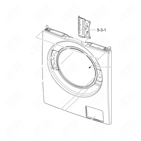FRONT PANEL (REFERENCE 5-3-1) WASHING MACHINES - DC97-22382A, DC97-22382E